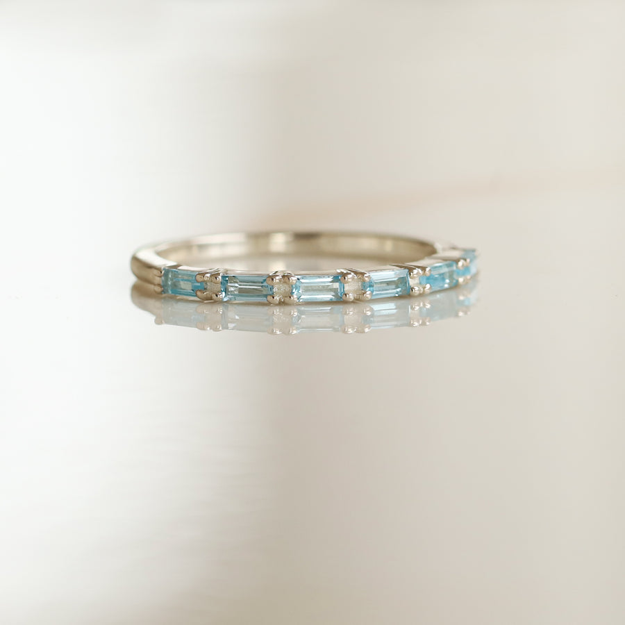 Grace Swiss Blue Topaz Ring