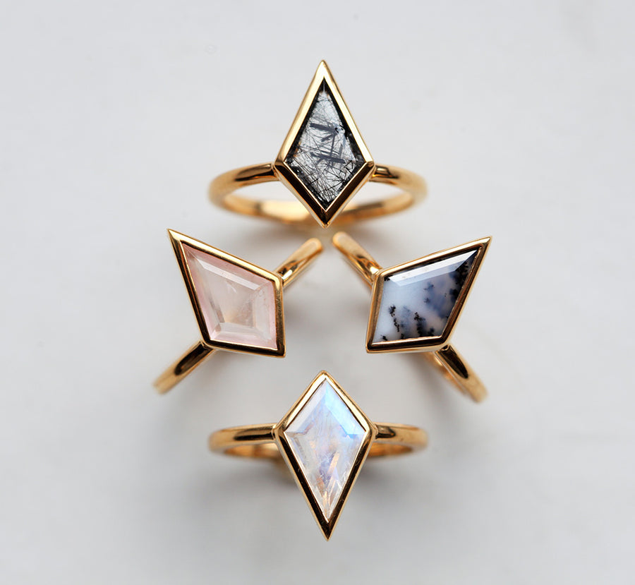 Glenn Dendritic Opal Kite Ring