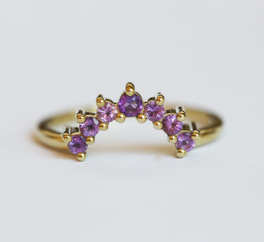 Lana Curved Amethyst Band