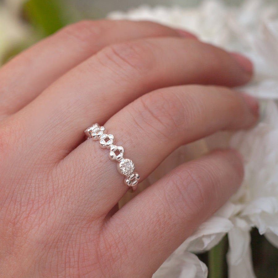 Anna Stacking Band with Moissanite