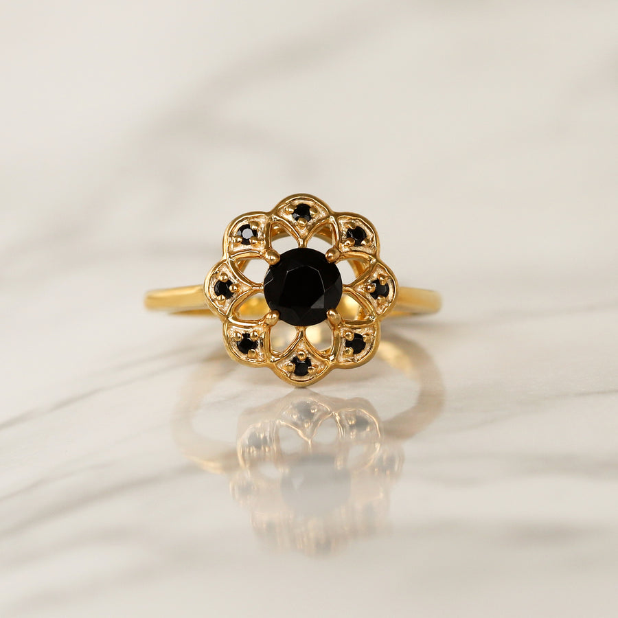 Roma Black Spinel Ring.