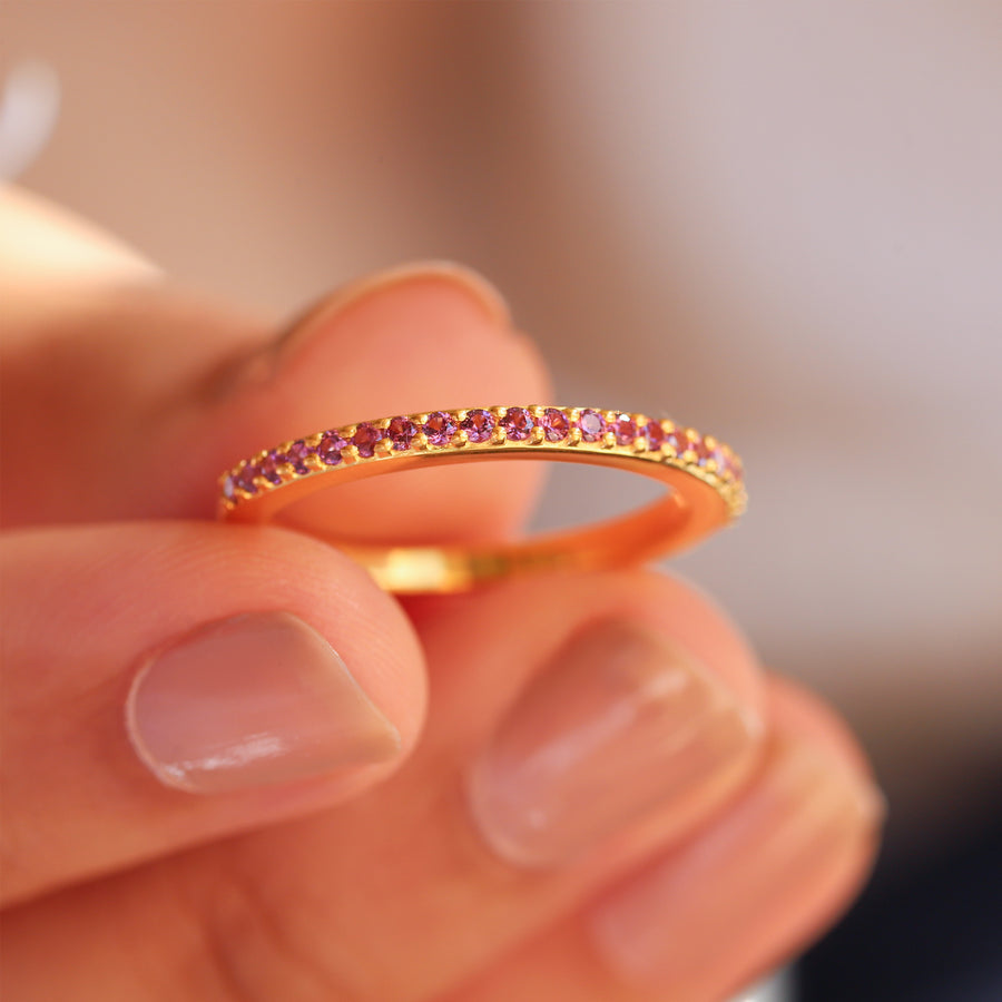 Ariana Pink Garnet Ring