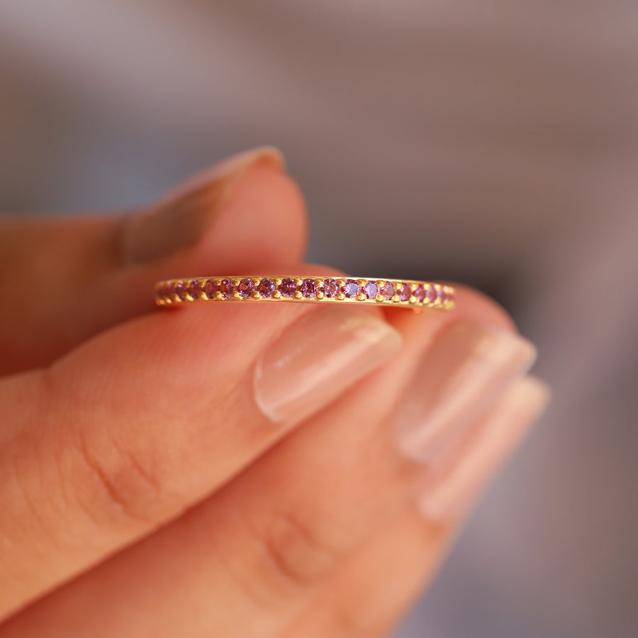 Ariana Pink Garnet Ring