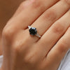 Yoshi Hexagon Black Spinel with Leaves Band