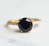 Corinne Black Spinel Solitaire Ring
