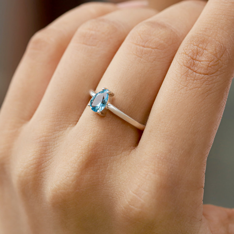 Armand Swiss Blue Topaz Ring