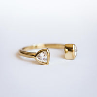 Silvia Double Band Amethyst Ring