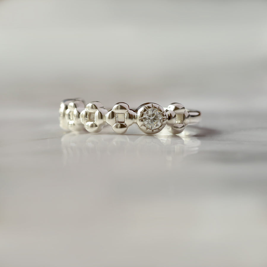 Anna Stacking Band with Moissanite