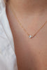 Erica Sky Blue Topaz Cluster Necklace with Moissanite