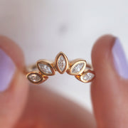 Eliza Stackable Marquise Moissanite Crown Ring