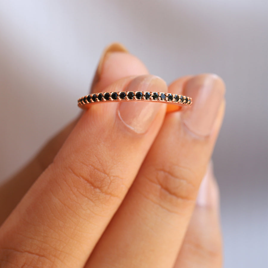 Ariana Black Spinel Ring